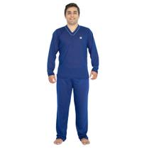 Pijama Masculino Longo Liso Inverno Adulto