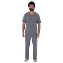 Pijama Masculino Longo Lupo 28004-001 Algodão - Cinza