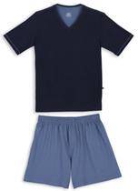 Pijama masculino lupo manga curta gola v