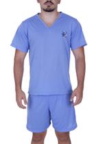 Pijama Masculino Manga e Short Curto Verão DAVI- c9