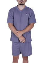 Pijama Masculino Manga e Short Curto Verão DAVI - c9 DAVI