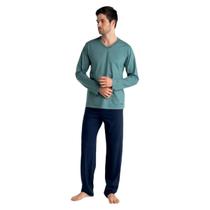 Pijama Masculino Manga Longa Algodão Mash Azul Diesel 800.46
