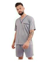 Pijama Masculino Mangas Curtas E Shorts Liso 063 Até 52 Pijama Masculino Mangas Curtas E Shorts Liso 063 Até 52