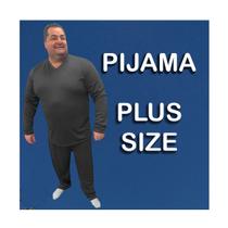 Pijama Masculino Plus Size Manga Longa Comprido Frio Inverno