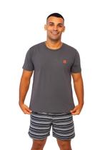 Pijama Masculino Premium Mescla + Listrado Corpo Sensual - Pijama Masculino Premium Mescla + Listrado Corpo Sensual -