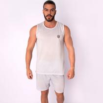 Pijama Masculino Regata Adulto Short Verão Curto Malha Liso Dormir Básico Pijama Masculino Regata Adulto Short Verão Curto Malha Liso Dormir Básico