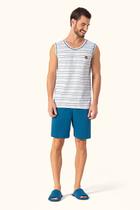 Pijama Masculino Regata Serenidade em Malha Mescla - Lua Encantada Pijama Masculino Regata Serenidade em Malha Mescla - Lua Encantada