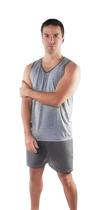 Pijama Masculino Regata Short Liso Plus Size Confortável em Poliéster Viscose