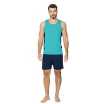 Pijama Masculino Regata Viscolycra Az. Elementar/ Msc. Escuro - 268048