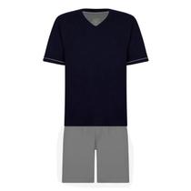 Pijama Masculino Short Camiseta Manga Curta Algodão Lupo