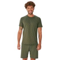 Pijama Masculino Shorts Camiseta Sono Tranquilo Conforto