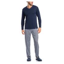 Pijama Masculino Tombini Clovis Longo Marinho - 8488