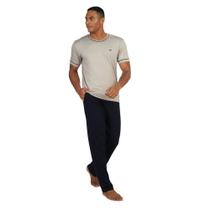 Pijama Masculino Visco Calça Comprida Manga Curta - 258127