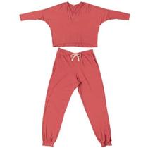 Pijama Mash Calça She Blusa Modal Feminino Soft Manga Longa