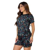 Pijama Meia Coxa Feminino Adulto Short Doll Confortável