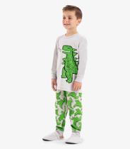 Pijama meia malha Rovi Kids Cinza