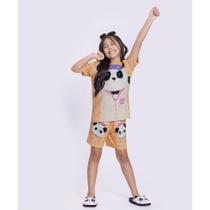 Pijama Menina Alakazoo em Malha Lightness - Panda