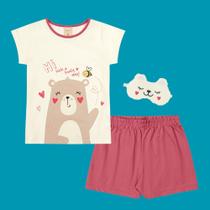 Pijama Menina Angerô em Algodão Estampa Ursinho Com Mascara Tamanho:12Cor:Igual da foto Pijama Menina Angerô em Algodão Estampa Ursinho Com Mascara Tamanho:12Cor:Igual da foto