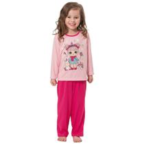 Pijama Menina Blusa Manga Longa e Calça - Izitex