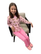 Pijama Menina Juvenil Manga Longa Estampado Feminino Roupa De Dormir Adolescente Conforto Poliéster Pijama Menina Juvenil Manga Longa Estampado Feminino Roupa De Dormir Adolescente Conforto Poliéster