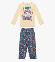 Pijama Menina Manga Longa Brilha No Escuro Kappes Amarelo Pijama Menina Manga Longa Brilha No Escuro Kappes Amarelo