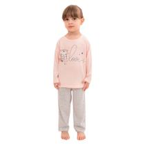 Pijama Menina Manga Longa e Calça de Bolinhas - Izitex Pijama Menina Manga Longa e Calça de Bolinhas - Izitex