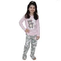 Pijama menina manga longa Urso algodão Malwee Liberta