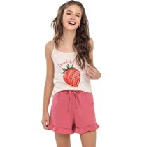 Pijama Menina Mod.Me em Algodão Estampa Morango Brilha no Escuro Tamanho:16Cor:Igual da foto Pijama Menina Mod.Me em Algodão Estampa Morango Brilha no Escuro Tamanho:16Cor:Igual da foto