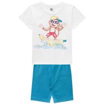 Pijama Menino Camiseta Bermuda Cheirinho De Infância