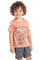 Pijama Menino de Dinossauro Brilha no Escuro - Izitex Pijama Menino de Dinossauro Brilha no Escuro - Izitex