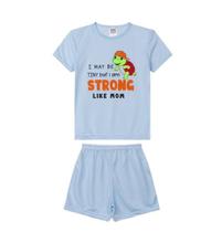 Pijama Menino Infantil Estampa que Brilha no Escuro Roupa De Dormir Criança Conforto Poliéster