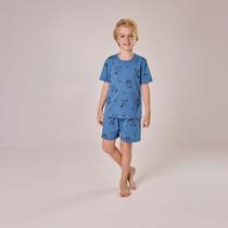 Pijama Menino Infantil Manga Curta Com Bermuda - 5 Pijama Menino Infantil Manga Curta Com Bermuda - 5