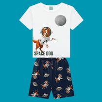 Pijama Menino Kyly em Algodão Estampa Cachorro Astronauta Br Tamanho:12Cor:Igual da foto