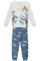 Pijama Menino Manga Longa Estampa BIchos em Algodão Kyly Pijama Menino Manga Longa Estampa BIchos em Algodão Kyly