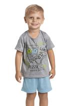 Pijama Menino Mescla Brilha no Escuro - Izitex Pijama Menino Mescla Brilha no Escuro - Izitex