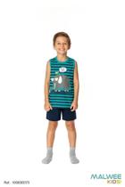 Pijama Menino Regata Infantil Algodão Verão 1 a 8 anos Malwee