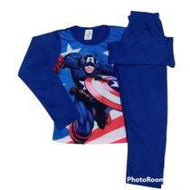 Pijama Menino Temático Infantil Capitão America