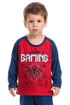 Pijama Menino Vermelho com Aranhas - Izitex