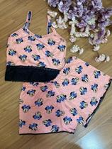 Pijama Microfibra Rendado