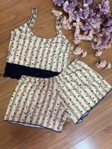 Pijama Microfibra Rendado