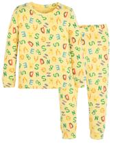 Pijama moimoln de algodão macio para bebês, amarelo 8