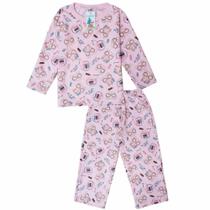 Pijama Moletom Infantil Babié Feminino Ursa