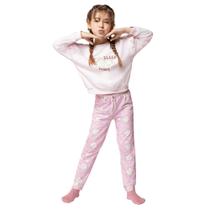 Pijama Moletom Lupo Infantil Feminino 22622-001 Pijama Moletom Lupo Infantil Feminino 22622-001
