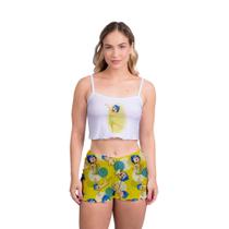 Pijama Ondinha Virgínia ALEGRIA Short Dool Feminino Roupa De Dormir