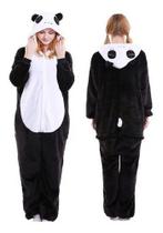 Pijama Panda Adulto Com Capuz 100% Algodão A Pronta Entrega
