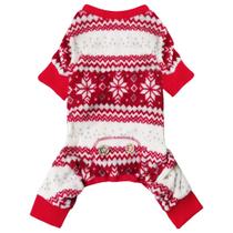 Pijama para cães com estampa de floco de neve de Natal KYEESE para cães pequenos Pijama para cães com estampa de floco de neve de Natal KYEESE para cães pequenos