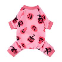 Pijama para cães Fitwarm Halloween Jack O Lantern para cães grandes