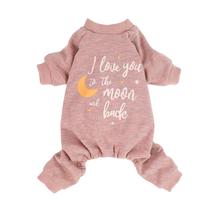Pijama para cães Fitwarm I Love You to the Moon and Back Pink Large