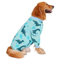 Pijama para cães HDE Macacão de uma peça para cães e dinossauros - XL Pijama para cães HDE Macacão de uma peça para cães e dinossauros - XL