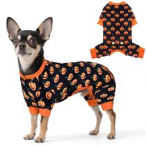 Pijama para cães KYEESE Halloween Pumpkin para cães pequenos Pijama para cães KYEESE Halloween Pumpkin para cães pequenos